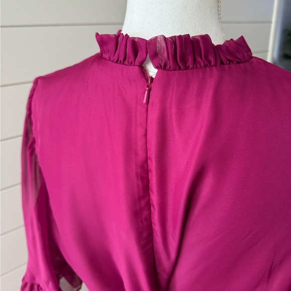 Mac Duggal Raspberry High Low Dress - Picture 5 of 9